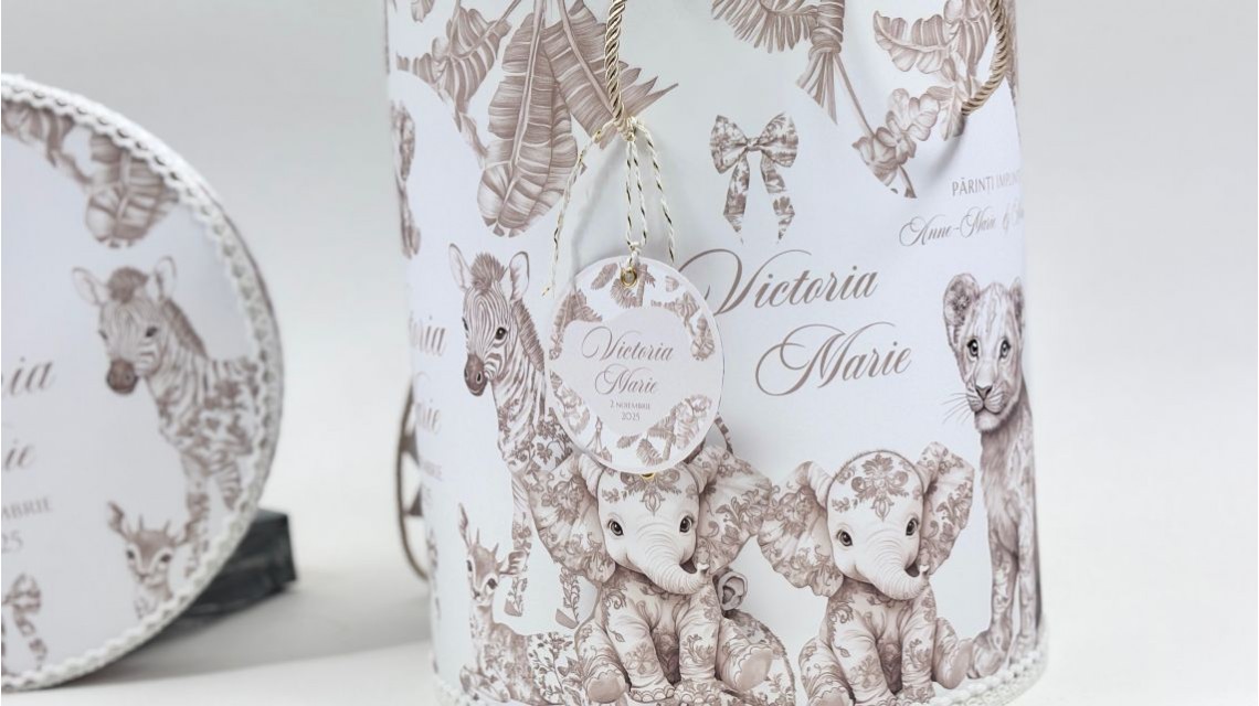 Trusou botez Dior Beige Nude Baby Safari tematică exotică și elegantă 27